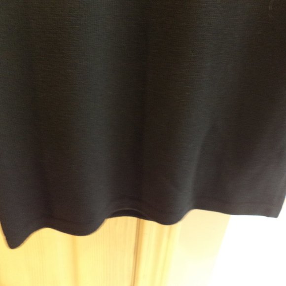 ST. JOHN COLLECTION by Marie Gray Black Knit Dress w/ Gold-Tone Button Closure - Picture 9 of 9